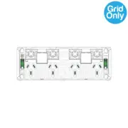Clipsal Pro Quad Powerpoint 10A + 2 Extra Switch Less Mechs Grid | P3015-4XXUAG
