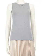 Grey Spade Embroidered Top