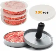 OVOS Burger Press Hamburger Patty Maker Non-Stick Aluminum Hamburger Mold wit...
