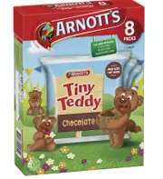 2 x Arnotts Tiny Teddy Chocolate Multipack Biscuits 8 Pack