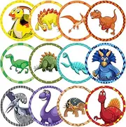 Laumoi 120 Pcs Toilet Targets for Boys Training Flushable Dinosaur Targets Potty Pee Toilet Target Stickers Dinosaur Potty Training Seat for Boys Use