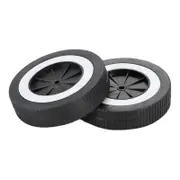 2 Pieces Grill Wheels Replacement Part Practical Sandproof Universal Wheel Hand Truck Tires for Patio Kitchen Most Grill Accs-Yvan Black 150mmx35mm