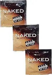 Four Seasons Naked Black Condoms - Ultra Thin Larger Fit - Lubricated - Bulk Pack of 144