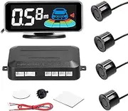 Car Parking Sensor Rear Reversing s System with 4 Parking Sensors Distance Detection Distance Display Sound Warning Buzzer