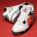 Air Jordan 4 White Cement (ALL SIZES GS & MEN) - IN HAND READY TO SHIP
