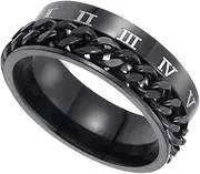 [CONGARTENO] Roman Numeral Ring Stylish Ring Steampunk Ring Adjustable Ring Joint Ring Gothic Vintage Jewelry Gold Ring Roman Numeral Spins Rings Decorative Ring Titanium Steel