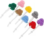 Happyyami 8pcs Adjustable Knitted Mini Hats for Reptiles Fashionable Lizard Snake Headwear for Parties Holidays and Photos Safe Comfortable and