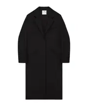 Courrèges Cocoon Single-Breasted Long Coat S,M Black