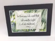 New Handmade 5x7 (Matted 4x6) Religious Scripture Inspirational Free Ship 189