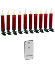 Gerson International S/10 4.13-In H Infrared Remote Control Red Led Candle