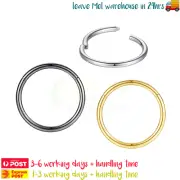 Large Hinged Nose Ear Rings Hoop Septum Cartilage Lip Body Piercing Jewellery