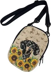 [Suobstales] Messenger Bag for Women Crossbody Zipper Bag with Adjustable Strap Portable Phone Purse Shoulder Handbag
