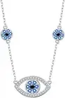 Evil Eye Necklace for Women 925 Sterling Silver Pendant Lucky Protection Jewelry