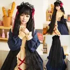 Blonde Synthetic Wigs with Bangs 44-inch Cosplay Lolita Wigs Daily Wear