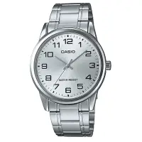 在飛比找Yahoo奇摩購物中心優惠-CASIO 經典復古時尚簡約指針紳士腕錶-銀白色(MTP-V