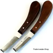 Hoof Knife Wooden Grip Chute Knife Grooming Hooves NATRA German Quality horse