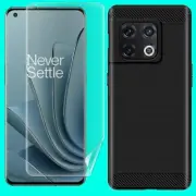 Screen Protector Exquisite Workmanship Carbon Fiber TPU Case f OnePlus 10 Pro 5G