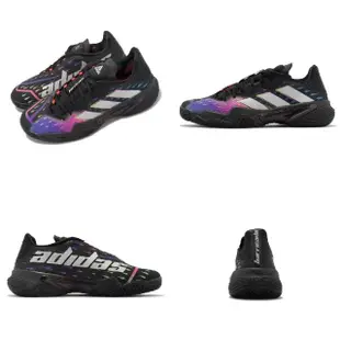 【adidas 愛迪達】網球鞋 Barricade M 男鞋 黑 紫 緩震 穩定 運動鞋 愛迪達(GY1445)