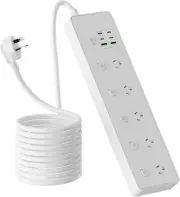 Power Board Surge Protector, 11-In-1 Power Strip with 4 USB-C(1 Fast Charge 30W)
