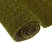 5pcs Artificial Model Grass Mat 14" x 20" Olive Green Realistic Fake Turf