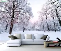 在飛比找樂天市場購物網優惠-3D立體唯美雪景壁紙個性定制壁畫客廳臥室背景墻布雪地風景8D