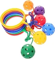 6pcs Boys and Girls Jumping Ring Toy Skip Ball Ankle Toy Exercise Foot Ring for Children Fun Safe Fitness Game