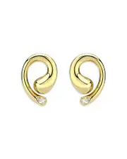 Aqua Frontal Swirl Stud Earrings
