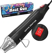 Craft Heat Gun for Crafts 2 Speed Small Heat Gun for Resin 300W Mini Hot Air Art Torch Tool for Polymer Clay Dryer Candle Making Shrink Wrapping Embossing Epoxy Painting Tumblers Crafts Bubble Buster