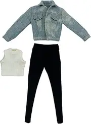 TWTCZOZ 1:6 Scale Female Denim Jacket for 12inch BJD Doll Figure Outfit, Blue