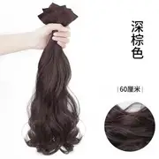 Set of 3: Hair Fringe Set - Curly Hair - Dark Brown - 60cm