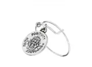 HAND OF FATIMA Alex and Ani Hamsa Charm Expandable Wire Ring 925 Sterling Silver