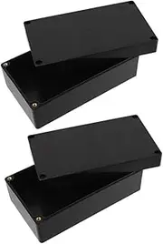 2pcs Box Waterproof Box Enclosure Project Boxes Electrical Project Case Electronic Project Enclosure Case Portable Project Case Electronic Project Case Black Abs