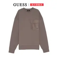 在飛比找蝦皮商城優惠-【GUESS】休閒質感厚磅口袋長袖上衣 兩色任選