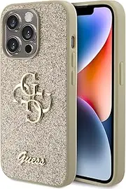 Guess Glitter Edition Case for iPhone 15 Pro, Gold