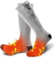 Heated Socks for Men Women, Electric Socks with 7.4V 2200mAh Rechargeable Battery Foot Warmers for Winter Sports Snow Ski Hunting Camping Hiking Riding