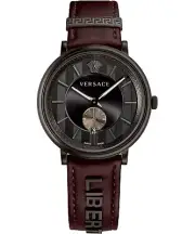 Versace VBQ040017 V-Circle The Manifesto Edition black brown Men's Watch NEW