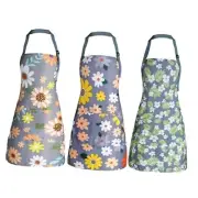 Apron for Women with Pockets, Adjustable Waterproof Floral Chef Aprons for