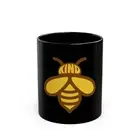 Bee Kind Typography Design Black Mug (11oz, 15oz)