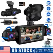 4 Channel Dash Cam Driving Recorder G-Sensor Car Front+Rear Camera 1080P HD US