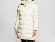 NEW The North Face Women Metropolis Parka Mid Length Down Jacket Ivory White 2XL