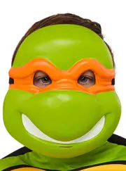 TMNT Boys Michelangelo Half Face Costume Mask
