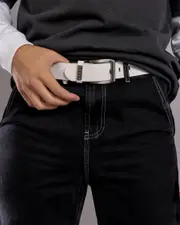 [Lucid] Lucid Men's Paradoxical Belt in White Size Medium/Large M/L White