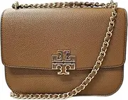 [Tory Burch] 140987 Britten Moose Brown With Gold Hardware Women's Small Adjustable Shoulder Bag, Moose Brown, Small