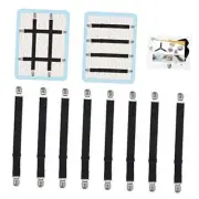 Adjustable Bed Sheet Straps Clips, Elastic Mattress Sheet Fasteners Black