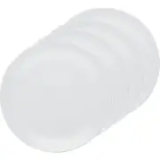 Noritake WoW Dune Coupe Dinner Plate 27.5cm Set of 4 White on White