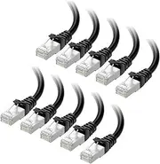 Cable Matters 10Gbps 10-Pack Snagless Short Shielded Cat6A Ethernet Cable 5 ft (SSTP, SFTP Shielded Ethernet Cable, Shielded Cat6 Cable, Cat 6 Shielded Network Cable) in Black