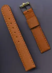 18mm GENUINE WILD BOAR STRAP CONSTELLATION LEATHER LINED & VINTAGE OMEGA BUCKLE