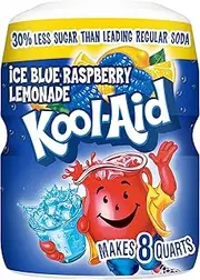 Kool-Aid Caffeine Free Blue Raspberry Lemonade Sweetened Powdered Drink Mix 1 Count 20 oz Canister