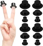 JOINPAYA 60pcs Mini Top Snowman Hats: Christmas Mini Black Hats Dollhouse Small Top Hat for Crafts DIY Snowman Christmas Decorations