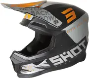 Shot Furious Draw Motocross Helmet, grey-orange, Size 2XL for Men Grey Orange